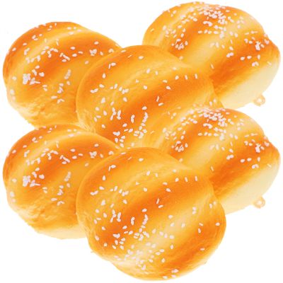 Garneck 6pcs Pu Bread Toy Simulation Bread Model Realistic Food Props Photography Decoration Cake Shop for Home Party Kitchen Toys