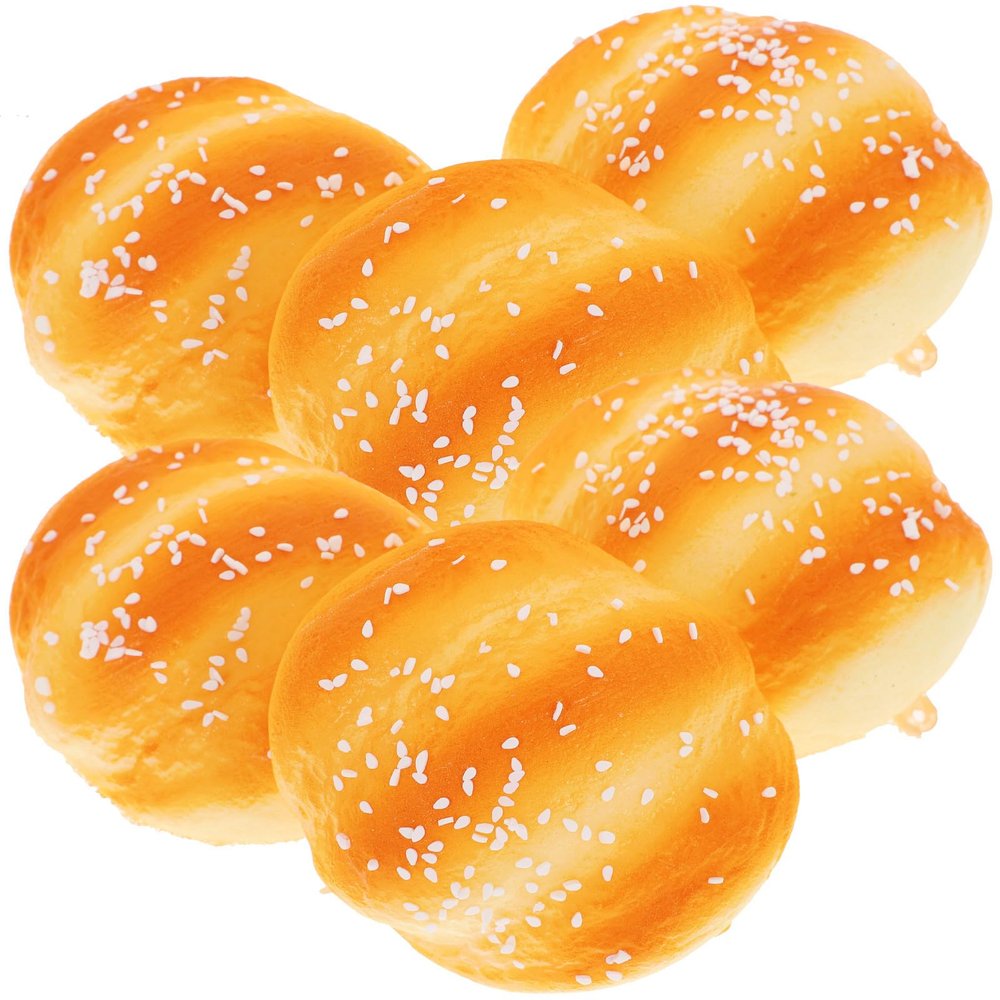 Garneck 6pcs Pu Bread Toy Simulation Bread Model Realistic Food Props Photography Decoration Cake Shop for Home Party Kitchen Toys
