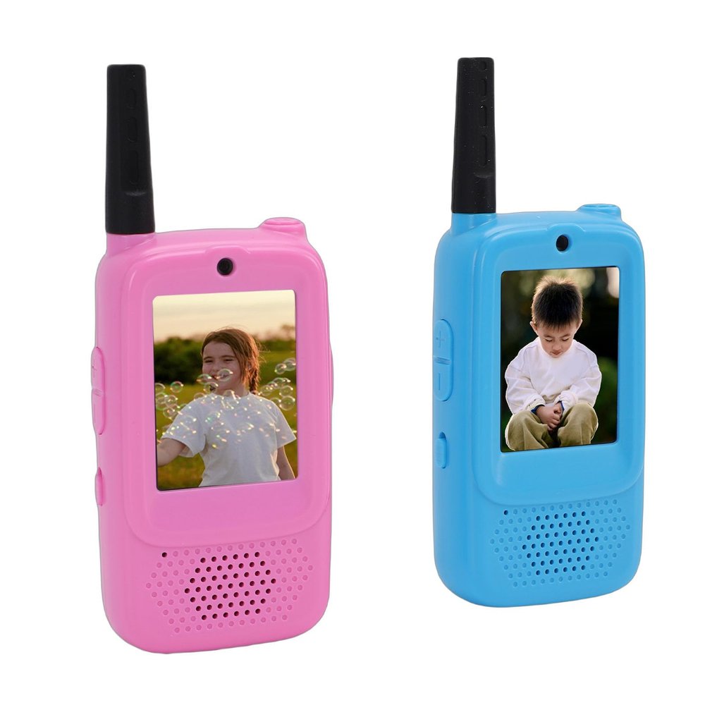 Heayzoki Video Walkie Talkies for Kids, 2.0 Inch Handheld Rechargeable Video Intercom Indoor Outdoor, 1640ft Fun Toys for Family Games Camping Hiking Travel Boys Girls