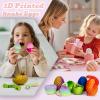 Binvin 18PCS 3D Printed Snake Toy, Easter Basket Stuffers Mini Mystery Crystal Egg Fidget Toy, 3D Printed Animals Unique Easter Basket Essentials for Kids,Party Favors for Kids 8-12 (18PCS-A) view 3