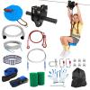 FAHKNS 300FT Zip Line Kit for Kids Adults: Up to 400LBS Quick Tighten Zipline for Backyard with Rust Proof Removable Trolley,Spring Brake,Height Adjustable Seat,Outdoor Kids Play Equipment view 1