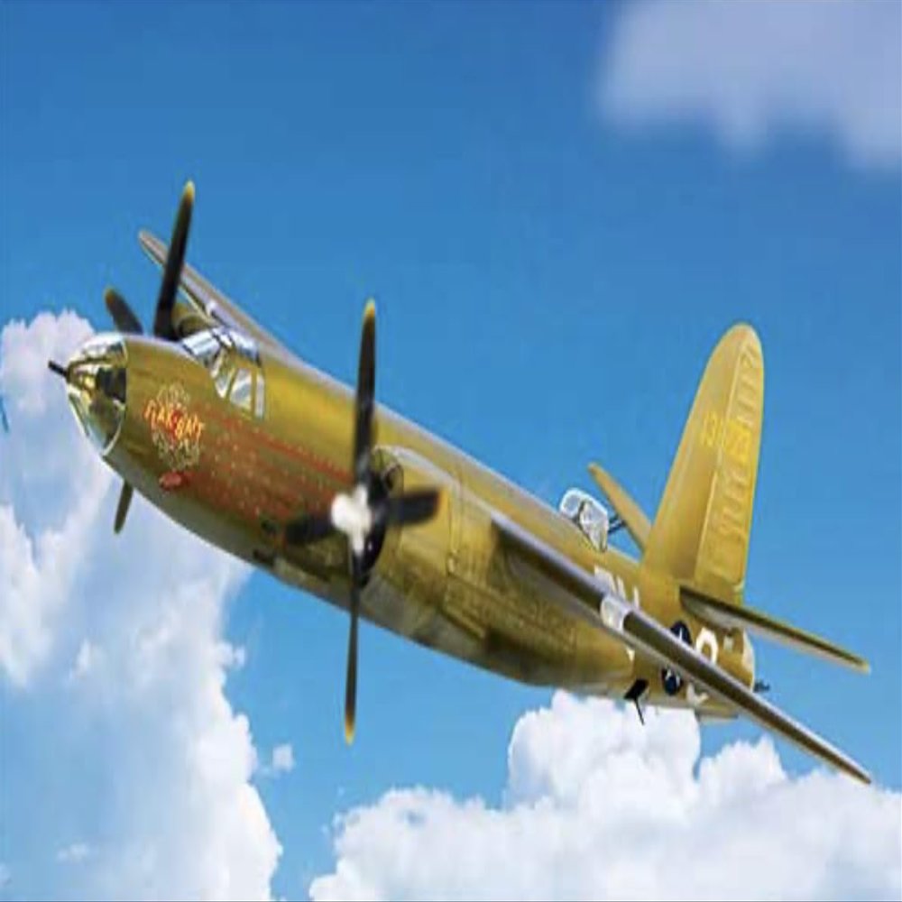 Academy 1/144 Scale B-26B Marauder Aircraft Model  Detailed Twin-Engine Military Plane Replica, Precision Proportions, Display-Ready Finish 12656