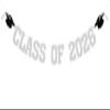 2026 Graduation Decorations - Silver Glitter Class of 2026 Banner, We are So Proud of You, Congrats Grad 2026, 2026 Graduation Party Decorations (Pre-Assembly) (Silver) view 1