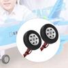 65mm Rubber Tires Wheel Brake System, RC Airplane Assembly Brake System, Remote Control Adjustable Brake with 4mm Axle Shaft, Premium Rubber Material for High Wear Resistance and C view 3