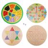 5 in 1 Wooden Sudoku Puzzle Board Game, Multifunctional Desktop Puzzle for Kids, Educational Toy with Checkers, Flying Chess, Gobang, Single Nobles, Fox and Goose Games, Safe and D view 1