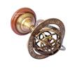 BRASSWOOD TALE & Atelier Armillary Sphere Globe, Brass with Wooden Display Base, Decorative Collectible Figurine view 2