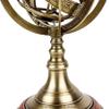 BRASSWOOD TALE & Atelier Armillary Sphere Globe, Brass with Wooden Display Base, Decorative Collectible Figurine view 3