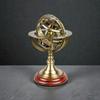 BRASSWOOD TALE & Atelier Armillary Sphere Globe, Brass with Wooden Display Base, Decorative Collectible Figurine view 4