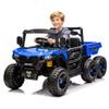 24V Kids Electric Dump Truck Ride-On,400W Six-Wheel Ride-On Car with Working Dump Bed,Dual Driving Modes, Parent Remote Control,LED Lights & Music (Blue) view 1