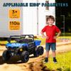 24V Kids Electric Dump Truck Ride-On,400W Six-Wheel Ride-On Car with Working Dump Bed,Dual Driving Modes, Parent Remote Control,LED Lights & Music (Blue) view 2