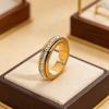 Titanium Steel Spinner Ring, Cubic Zirconia Eternity Band Fidget Ring for Women Men, Rotatable Anxiety Relief Ring with Sizes 5-10(Silver,10) view 4
