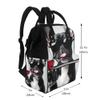 Qewfoju Cool French Bulldog Wine Print Diaper Bag Backpack Large Capacity Diaper Backpack Baby Changing Bags view 2