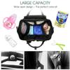 Qewfoju Cool French Bulldog Wine Print Diaper Bag Backpack Large Capacity Diaper Backpack Baby Changing Bags view 4