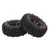 4PCS 1.9in Tire Wheel Hub Rubber Strong Grip Pattern Red Frame 6 Holes Shock RC Car Part for Axial 1/10 RC Crawler view 4