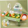 Electric Rotatable Faucet Play Sink with Running Water, Interactive Toddler Role Play Educational Toy view 3