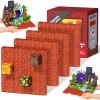 4PCS 4" x 4" Magnetic Building Block Base Plates for Kids, Strong Grip Magnetic Tiles Base Compatible with Most Popular Magnetic Blocks & Cubes, STEM Educational Toys for Boys Girls Ages 3+ (Lava) view 1