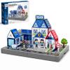 CUBEER 70PCS Police Station Magnetic Tiles Set, Magnet Tiles Building Blocks for Kids,STEM City Police Toys Gifts for Boys 3-5 4-8-12 view 1