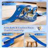 MATELOTI 3-Lane Flex Track 15 Ft Flex Race Car Track with 6 Toy Cars,Portable DIY Racetrack Compatible Diecast 1/64th Cars for Ages 3 Up,Birthday Gifts for Boys (Dark Blue-2) view 4