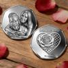 Custom Couple Photo Engraved Keepsake Coins, Personalized Photo Valentine's Day Coins for Couple, Custom Picture Commemorative Anniversary Memorial Coin Gift for Him Her Boyfriend Women Men (style 03) view 1