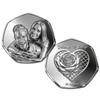 Custom Couple Photo Engraved Keepsake Coins, Personalized Photo Valentine's Day Coins for Couple, Custom Picture Commemorative Anniversary Memorial Coin Gift for Him Her Boyfriend Women Men (style 03) view 2