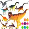 8Pack Dinosaur Building Toys for 3 4 5 6 7 8 Year Old Kids,Slot-Assembly Realistic Dinosaur Building Blocks with Easter Egg for Easter Basket Stuffers,Valentine's Day,Easter Gifts for Girls,Boys view 1