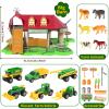KARMOUNT Farm Building Model Set| Barn with 6 Toy Vehicles & 6 Mini Aniamls view 2