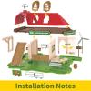 KARMOUNT Farm Building Model Set| Barn with 6 Toy Vehicles & 6 Mini Aniamls view 3