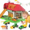 KARMOUNT Farm Building Model Set| Barn with 6 Toy Vehicles & 6 Mini Aniamls view 4