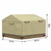 Deosk Outdoor Playhouse Cover Waterproof Wooden Playhouse Covers For Kids Play Houses Outside 420D Heavy Duty Oxford Fabric 57"*57"*63"(khaki) view 3