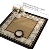 American Style Mahjong Mat Anti Slip Noise Reduction Table, Napa Textured PU Leather Cover for Board Games Table Mat, Card Games, Tile Games(E,31.50"x31.50") view 2