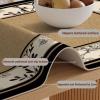 American Style Mahjong Mat Anti Slip Noise Reduction Table, Napa Textured PU Leather Cover for Board Games Table Mat, Card Games, Tile Games(E,31.50"x31.50") view 3