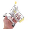 KESYOO Mini Shopping Cart Metal Toy Medium 13.5 x 9.5 x 14 cm Yellow with Wheels for Imaginative Play in Supermarket and Dollhouse Decoration view 4