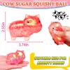 1Pcs Red Glitter Cow Squishy Stress Ball Hand Exercisers for Strength view 2