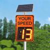 Solar-Powered Radar Speed Limit Sign | LED Speed Display | Adjustable Max Speed 60km/h | Road Safety Warning Sign | Aluminum Construction, 90x60CM | Eco-Friendly Traffic Control view 1