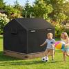 Deosk 57"*57"*63" Playhouse Cover for Kids Outdoor Playhouse Waterproof Kids Play Houses Covers Outside 420D Heavy Duty Oxford Fabric (Black) view 2
