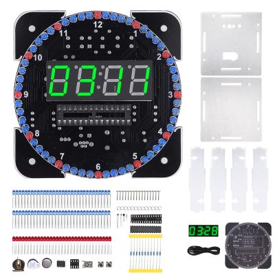 RSHuiOUXX DIYer Digital Clock Soldering Set with Temperature Display and Alarm Function for Science Projects and Home Use
