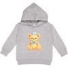 inktastic Cute Teddy Bear with Blue Crown and Bow Tie Toddler Hoodie 5-6 Heather 47d3d view 1