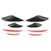 GOTOTOP Bumper Fin Replacement, Rubber Material Bumper Spoiler Lip with Splitter Canards for Vehicles (Glossy Black) view 1
