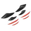 GOTOTOP Bumper Fin Replacement, Rubber Material Bumper Spoiler Lip with Splitter Canards for Vehicles (Glossy Black) view 3
