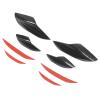 GOTOTOP Bumper Fin Replacement, Rubber Material Bumper Spoiler Lip with Splitter Canards for Vehicles (Glossy Black) view 4