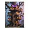 Pink Tree House Dreamy Landscape Wooden Puzzle Jigsaw Puzzles 1000 Pieces for Adults, Wooden Puzzle with Soft Light Artistic Mood view 1