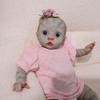 16-Inch Avatar Toys Reborn Baby Soft Vinyl Cloth Body Doll Unique Patterned Realistic Newborn Doll with Real Like Flexible 3D Skin & Visible Vein Texture, Pink Outfit Avatar Figures for Kids 3+ view 3