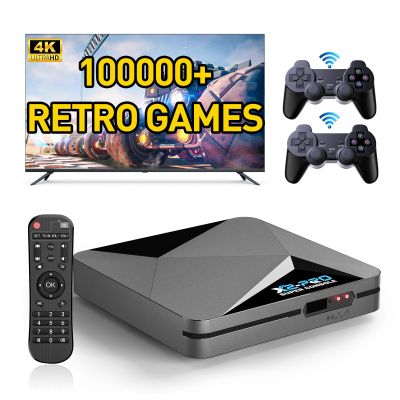 2026 Upgrade Kinhank Retro Game Console,Super Console X2 PRO Emulator Console with 100,000+ Classic Games,Retro Gaming Console with EmuElec 4.6 &Android 9.0,4K HD Output,2.4+5G WiFi,BT 5.0