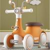 Wiggle Scooter Baby Balance Bike with Music and Lights No Pedal for 1-3 Years Old Boys Girls Kids Ride on Toys(Orange) view 4