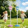 2 Pack Street Lamp Bubble Machine with Light, Rechargeable Outdoor Summer Bubbles Toys for Kids & Adults, Bubble Blower and Wand Toy, Birthday Christmas Party Gifts for Toddlers Teens view 1