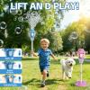 2 Pack Street Lamp Bubble Machine with Light, Rechargeable Outdoor Summer Bubbles Toys for Kids & Adults, Bubble Blower and Wand Toy, Birthday Christmas Party Gifts for Toddlers Teens view 3