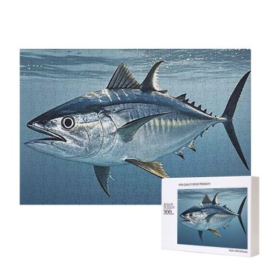 Puzzles 500 Pieces Bluefin Tuna Thunnus Jigsaw Puzzles Wooden Photo Puzzle for Adults Personalized Picture Puzzle Classic Jigsaw Puzzle for Family Wedding Birthday Valentine's Day Gifts 15.7 x 11 Inch