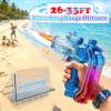 2026 Electric Water Gun for Adults Kids, LED & Music Automatic Squirt Water Gun Summer Outdoor Beach Pool Toys for Boys 8+, Powerful Water Pistol Party Family Backyard Game Gifts, (Ring Blue) view 3