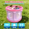 WEEINJOY Bounce House,Ball Pit for Toddlers, Inflatable Bouncy House with Pump,Indoor&Outdoor Baby Bouncer Play Yard with Safety Net,30 Pit Ball,Mini Bubble Bounce House for 2 Toddlers 1-3 view 2