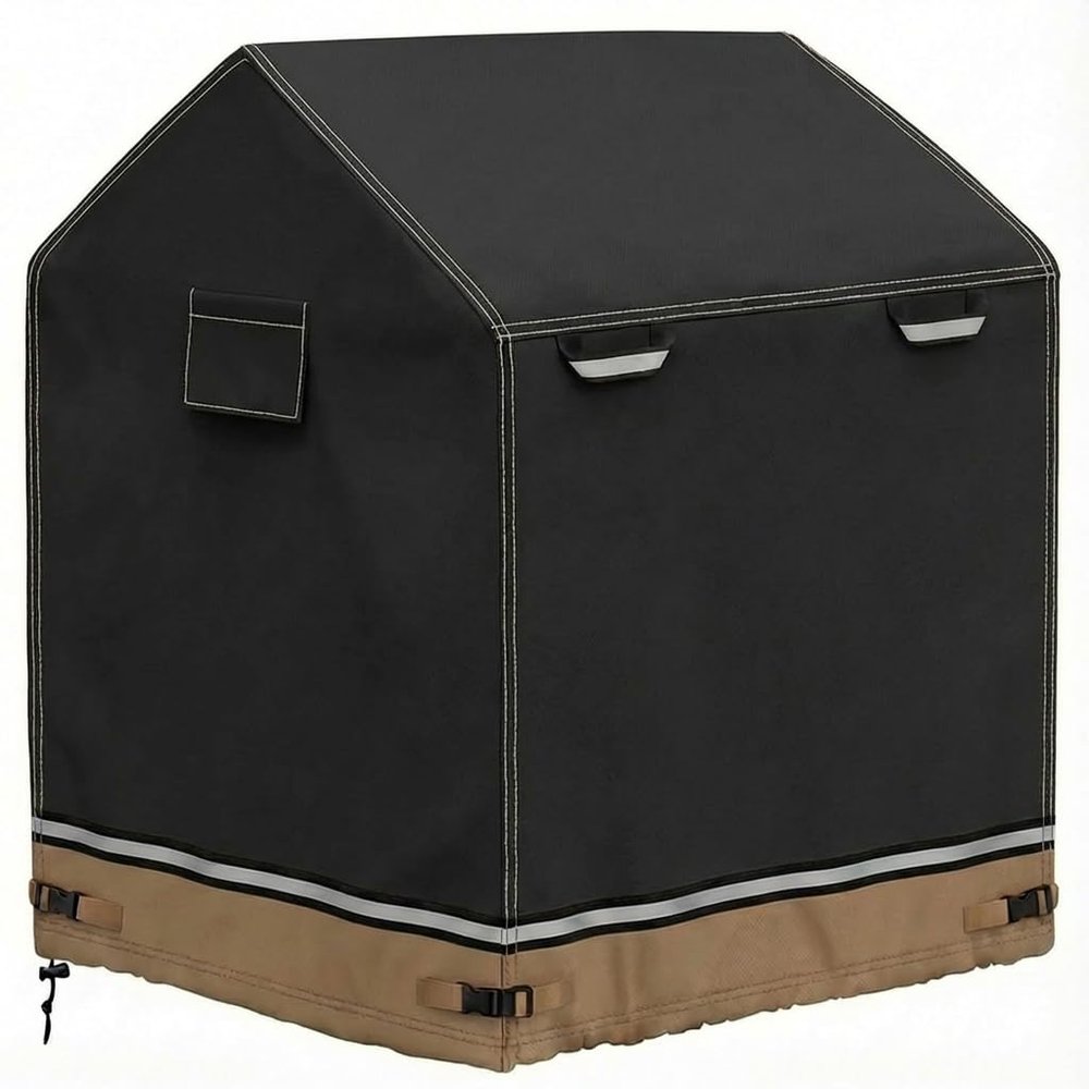Deosk Outdoor Playhouse Cover Waterproof Wooden Playhouse Covers For Kids Play Houses Outside 420D Heavy Duty Oxford Fabric 57"*57"*63"(Black)